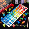 Magnetic fishing game color digital logarithmic plate